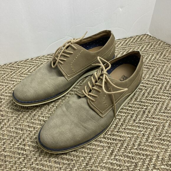 Hawker Rye Mens Size US:10 Abelu Canvas Sport Bottom Derby Shoes LV5 Beige - Picture 1 of 14